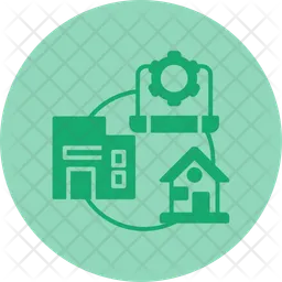 Hybrid Work  Icon