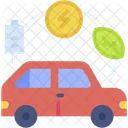 Hybrid Auto Transport Fahrzeug Symbol