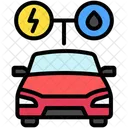 Hybrid Auto Fahrzeug Technologie Symbol