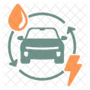 Hybridauto Hybrid Elektroauto Symbol