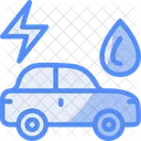Hybridauto Fahrzeug Umweltfreundlich Symbol