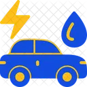 Hybridauto Fahrzeug Umweltfreundlich Symbol