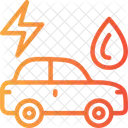 Hybridauto Fahrzeug Umweltfreundlich Symbol