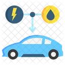 Hybridfahrzeug Fahrzeug Automobil Symbol