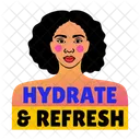 Hydrate Face Refreshing Skincare Icon
