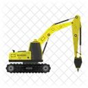 Hydraulic Jackhammer Drill Construction Icon