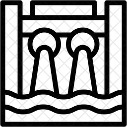 수력 발전  아이콘