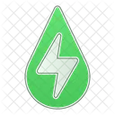 Hydropower Drop Green Icon