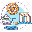 Hydroelectric Station Eco Icon