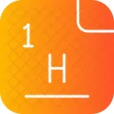 Hydrogen Periodic Table Fuel Icon