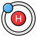 Hydrogen Atom Science Symbol Atomic Model Icon
