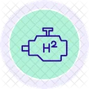 Hydrogen Engine Color Circle Icon Icon