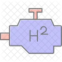 Hydrogen Engine Lineal Color Icon Icon