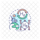 Hydrogen Electrolysis Energy Symbol