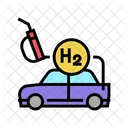 Hydrogen Refilling Car Refilling Car Icon
