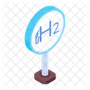 Hydrogen Sign Fuel Sign Gas Sign Icon