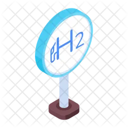 Hydrogen Sign  Icon