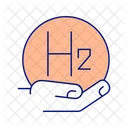 Hydrogen sign in hand  Icon