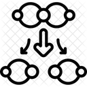 Organisch Molekul Linie Symbol