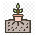 Agriculture Garden Fence Eco Pin Icon