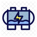 Hydroelectric Power Container Icon