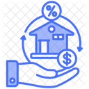 Hypothek Immobilien Darlehen Symbol