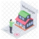 Immobilien Hypothekendarlehen Eigenheimdarlehen Symbol