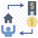 Hypotheque Refinancement Echange Icône