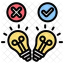 Hypothesis Lightbulb Solutions Icon