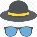 Hat Glasses Summer Icon