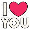 I Heart You Love Valentine Icon
