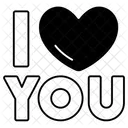 I Heart You Love Valentine Icon