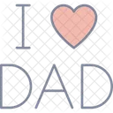 I Love Dad Fathers Day Father Icon