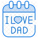 I Love Dad Dad Fathers Day Icon