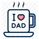 I Love Dad Teacup Tea Cup Icon