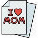 I Love Mom I Love Mon Love Icon