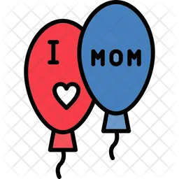 I Love Mom Balloons  Icon