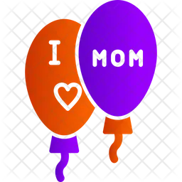 I Love Mom Balloons  Icon