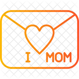 I Love Mom Card  Icon