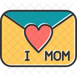 I Love Mom Card  Icon