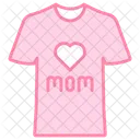 Mom Shirt Summer Clothing Half Sleeves Icon