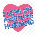 Husband Heart Couple Man Awesome Love I Icon