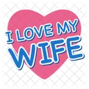 I Love Wife Heart Romantic Valentine Like Icon