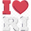 I Love Ri Republic Indonesia Icône