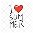 I Love Summer Summer Holiday Icon