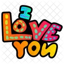 Iloveyou Neon Love Icon