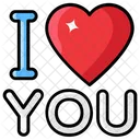 I Love You Magical Words Heart Sign Icon