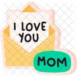I Love You Mom Letter  Icon
