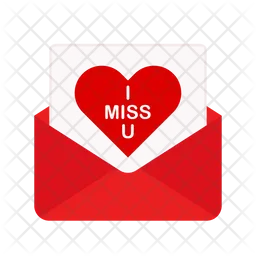 I miss you mail  Icon