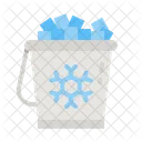 Ice Bucket Cubes Box Restaurant Icon